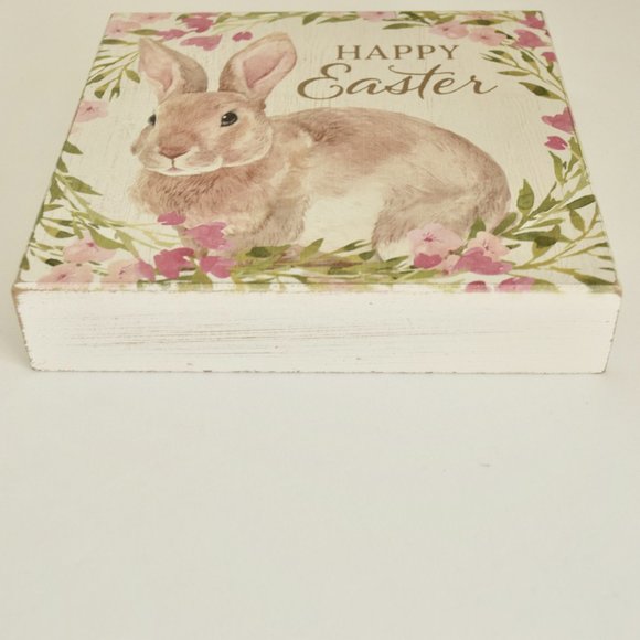 NEW Quill to Paper by Sixtrees Happy Easter Wooden Bunny Sign - Picture 4 of 9